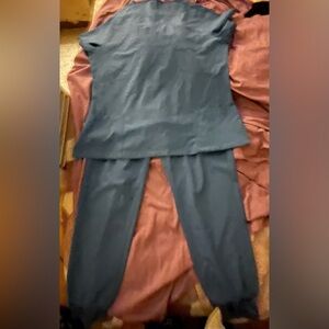 Women's Blue Pants & Top Set